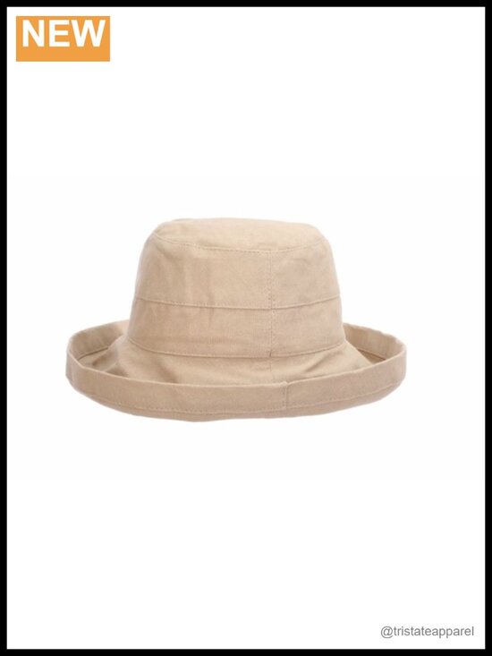 Women\'s Medium Brim Cotton Sun Hat UPF 50+ Foldable